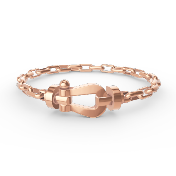 [BLUE TEARS]FORCE LARGE HORSESHOE CLASP  METAL BRACELET