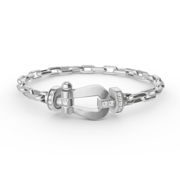 [BLUE TEARS]FORCE LARGE HORSESHOE CLASP  METAL BRACELET