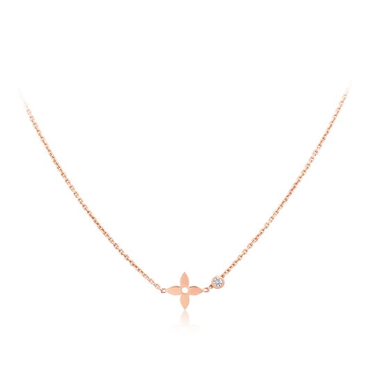 [BLUE TEARS]BLOSSOM PENDANT PINK GOLD AND DIAMOND