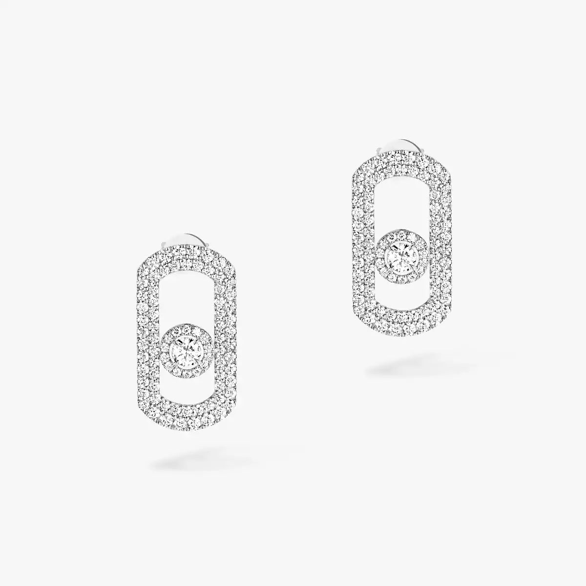 [Blue Tears Jewelry]So Move Pave_-Set Diamond Earrings in Silver