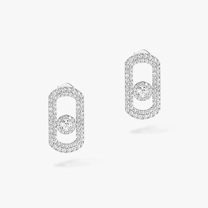 [Blue Tears Jewelry]So Move Pave_-Set Diamond Earrings in Silver