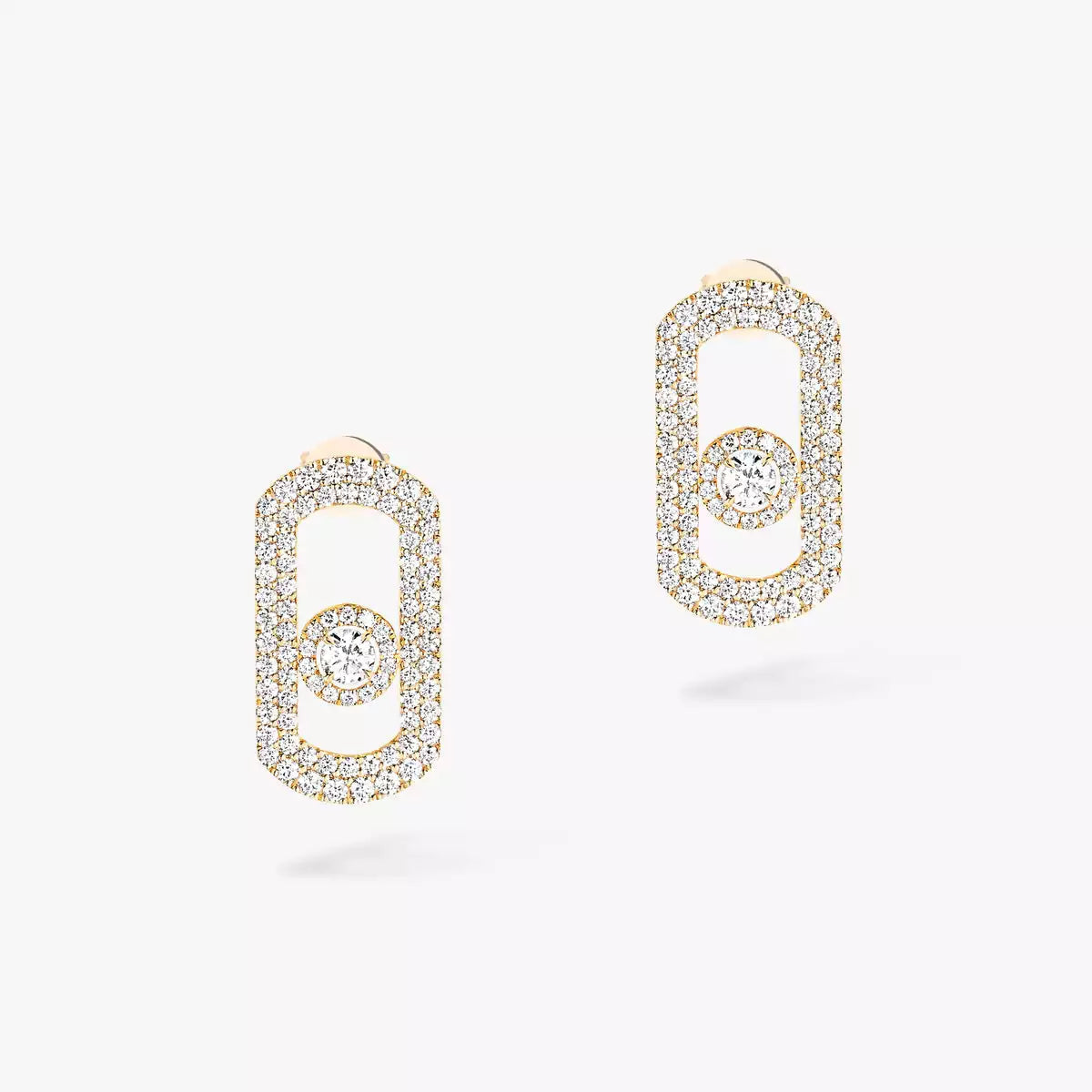 [Blue Tears Jewelry]So Move Pave_-Set Diamond Earrings in Silver