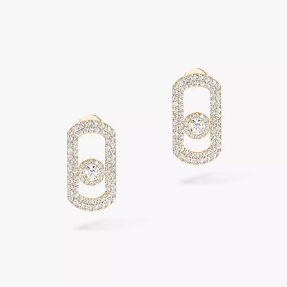 [Blue Tears Jewelry]So Move Pave_-Set Diamond Earrings in Silver