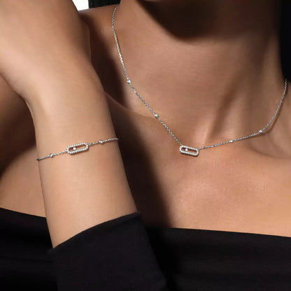 [Blue Tears Jewelry]Diamond Necklace Move Uno