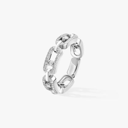 [Blue Tears Jewelry]Move Link Pave_-Set Diamond Ring in Gold