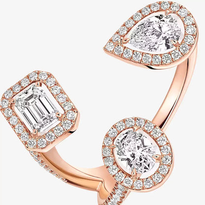 [Blue Tears Jewelry]  Diamond Ring 0,25ct My Twin Trilogy