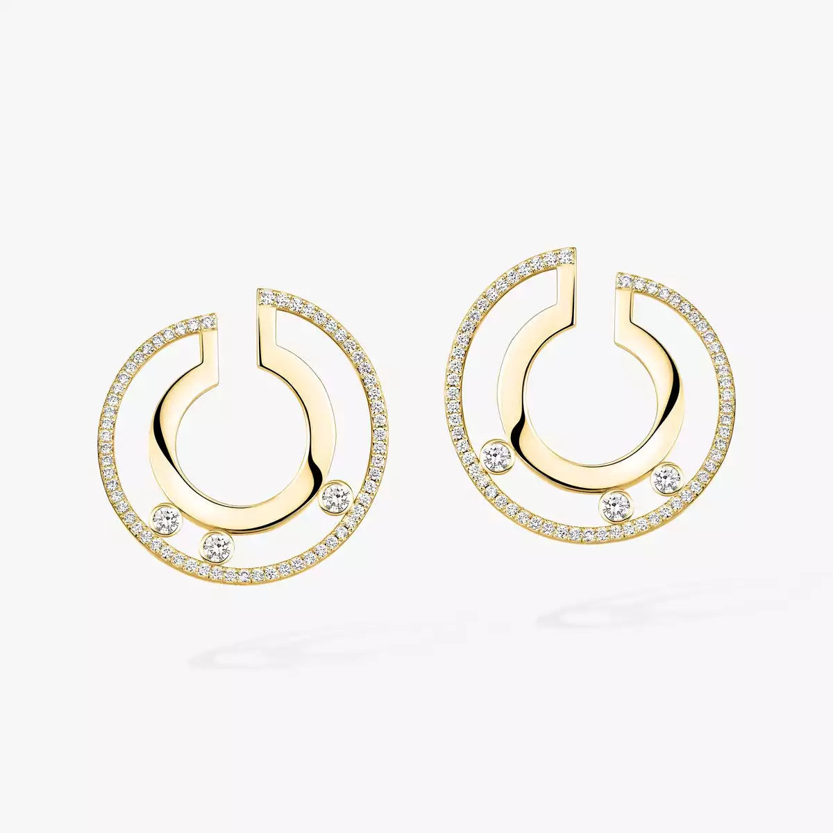 [Blue Tears Jewelry]Move Romane Small Diamond Hoop Earrings