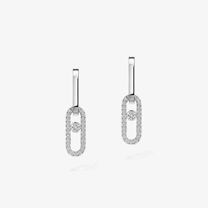 [Blue Tears Jewelry]Move Link Diamond Earrings