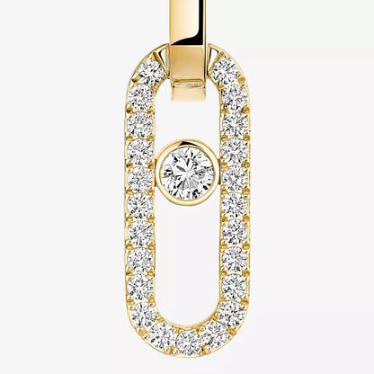 [Blue Tears Jewelry]Move Link Diamond Earrings