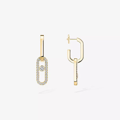 [Blue Tears Jewelry]Move Link Diamond Earrings