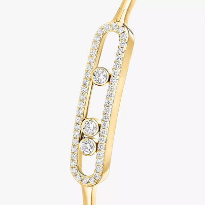 [Blue Tears Jewelry]Move Pavé Diamond Bangle Bracelet M