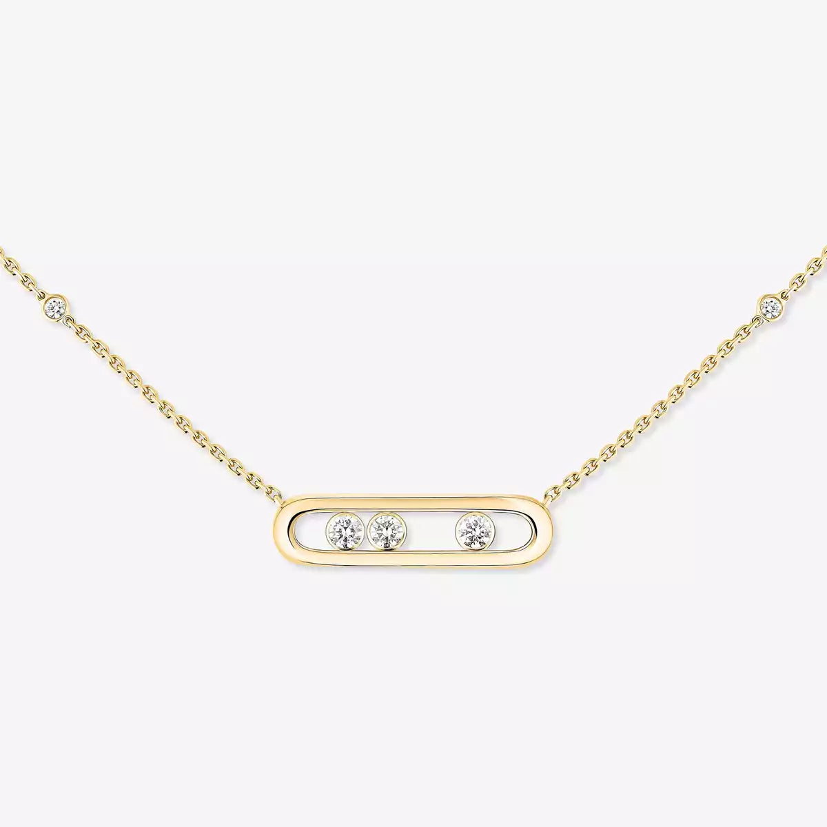 [Blue Tears Jewelry] Baby Move Gold Diamond Necklace