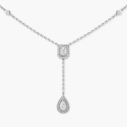 [Blue Tears Jewelry]Gold Diamond Tie Necklace
