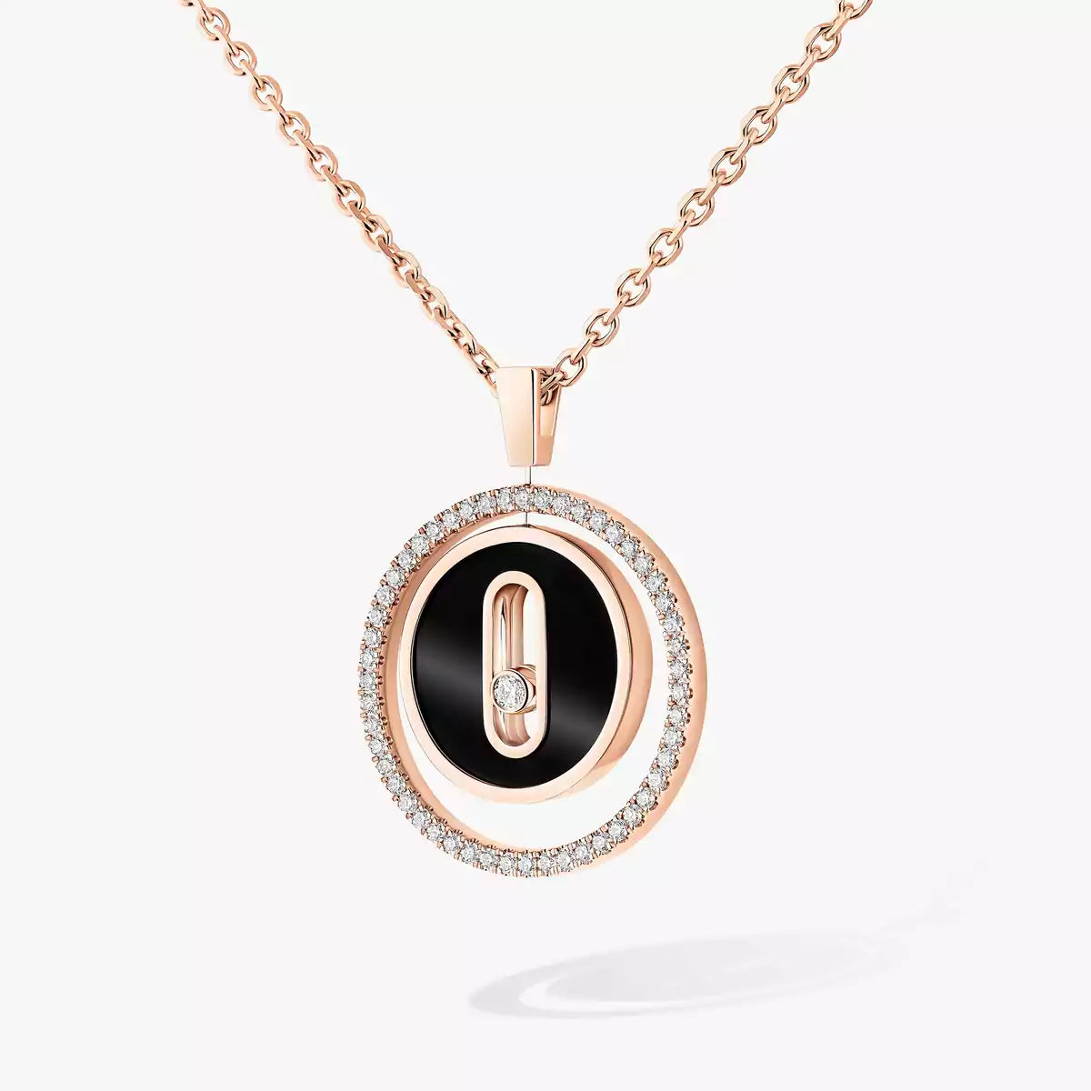 [Blue Tears Jewelry]Lucky Move Diamond Necklace in Rose Gold and White Mother-of-Pearl