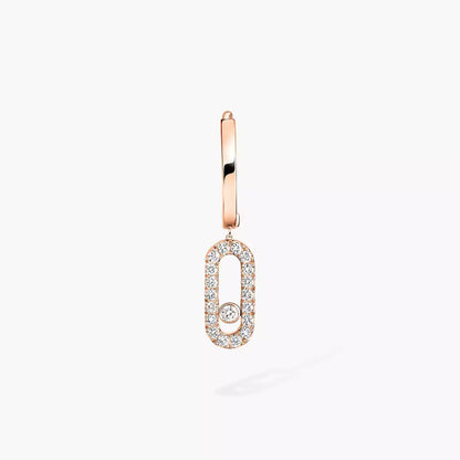[Blue Tears Jewelry]Move Uno Single Diamond Hoop Earring