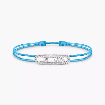 [Blue Tears Jewelry]Messika Care(s) pink cord pav¨¦ bracelet