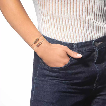 [Blue Tears Jewelry]Messika Care(s) pink cord pavé bracelet