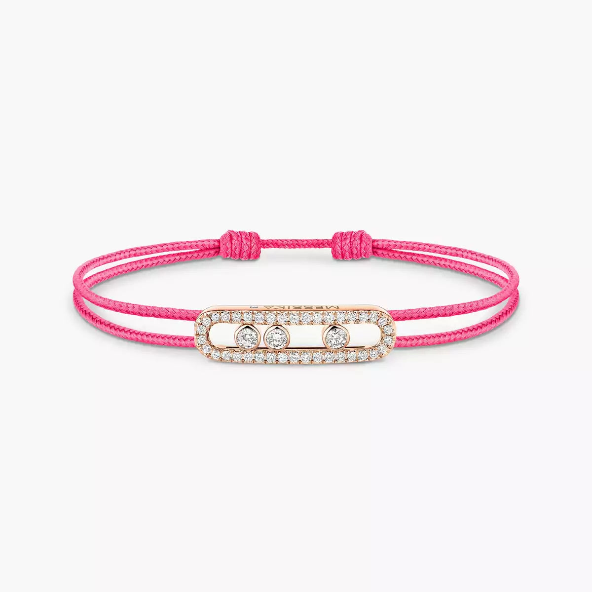 [Blue Tears Jewelry]Messika Care(s) pink cord pavé bracelet