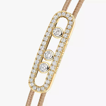 [Blue Tears Jewelry]Messika Care(s) pink cord pav¨¦ bracelet