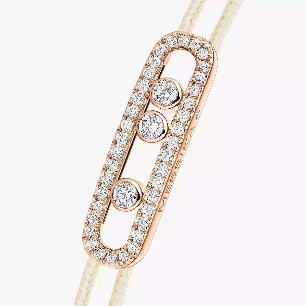 [Blue Tears Jewelry]Messika Care(s) pink cord pavé bracelet