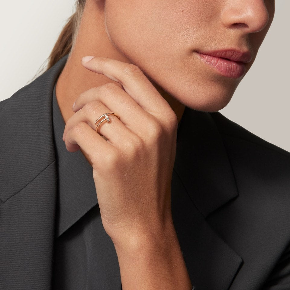[Blue Tears Jewelry]JUSTE 1.8MM HALF DIAMOND RING