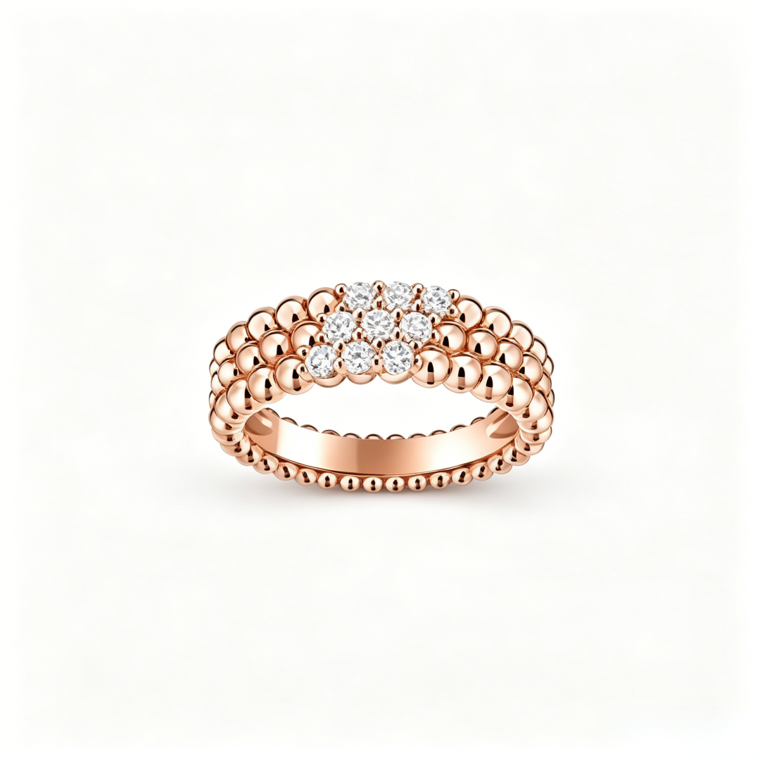 [Blue Tears Jewelry] THREE-ROW DIAMOND RING