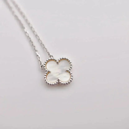 [BLUE TEARS]CLOVER  15MM WHITE MOTHER-OF-PEARL SILVER