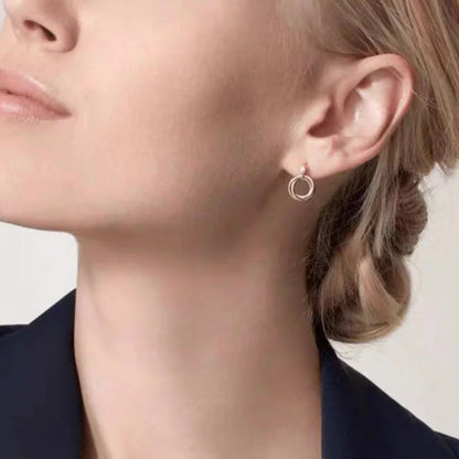 [Blue Tears Jewelry]TRINITY ON DIAMOND  EARRINGS