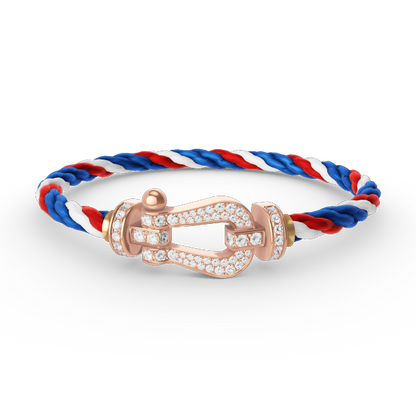 [BLUE TEARS]FORCE LARGE HORSESHOE FULL DIAMOND BRACELET ROSE GOLD