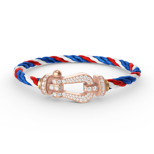 [BLUE TEARS]FORCE LARGE HORSESHOE FULL DIAMOND BRACELET ROSE GOLD