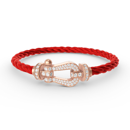 [BLUE TEARS]FORCE LARGE HORSESHOE FULL DIAMOND BRACELET ROSE GOLD