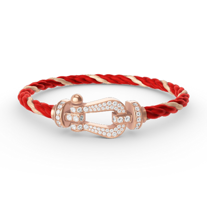 [BLUE TEARS]FORCE LARGE HORSESHOE FULL DIAMOND BRACELET ROSE GOLD