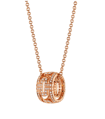 [BLUE TEARS]PARENTESI NECKLACE PINK GOLD DIAMOND