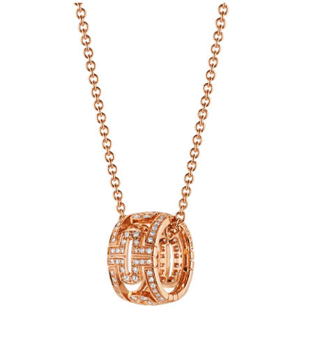 [BLUE TEARS]PARENTESI NECKLACE PINK GOLD DIAMOND