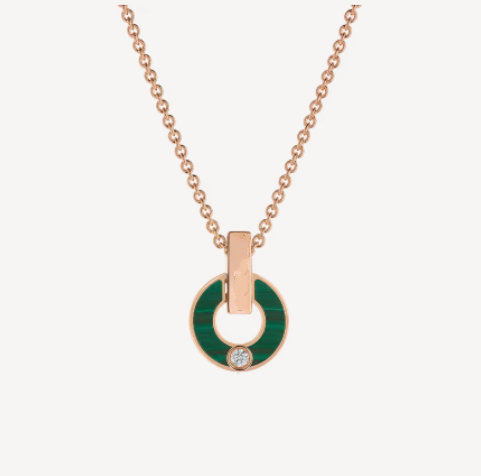 [BLUE TEARS]GARI NECKLACE PINK GOLD MALACHITE