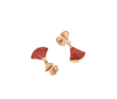 [BLUE TEARS]DREAM Carnelian PINK GOLD EARRINGS