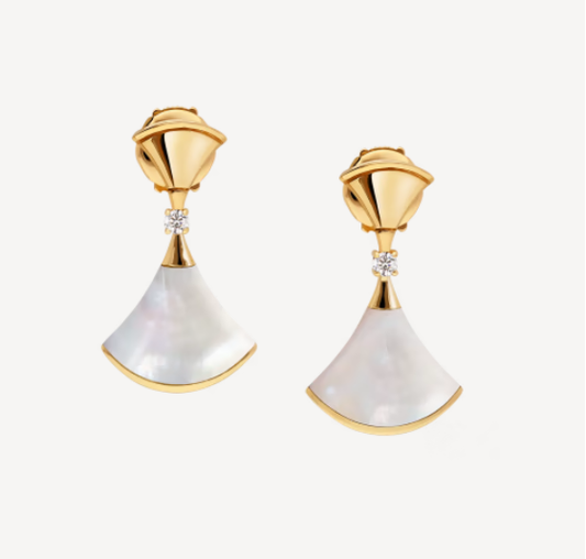 [BLUE TEARS]DREAM MOP 1 DIAMOND EARRINGS
