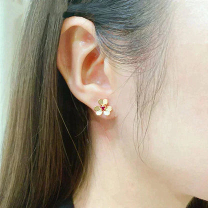 [BLUE TEARS]FRIVOLE  FLOWER PINK EARRINGS