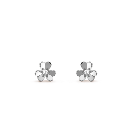 [BLUE TEARS]FRIVOLE MINI SILVER FLOWER EARRINGS