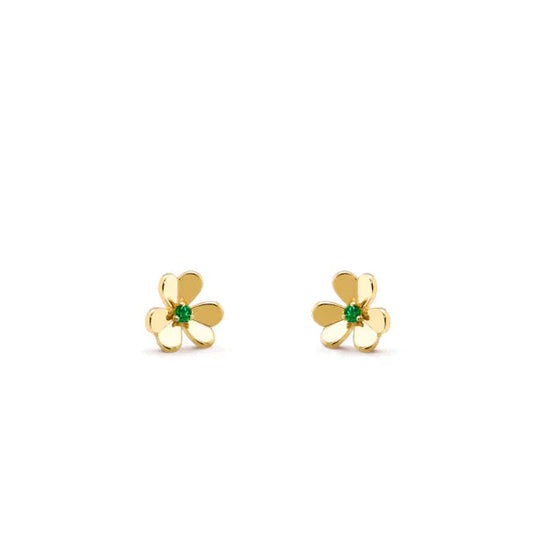 [BLUE TEARS]FRIVOLE  FLOWER MALACHITE EARRINGS