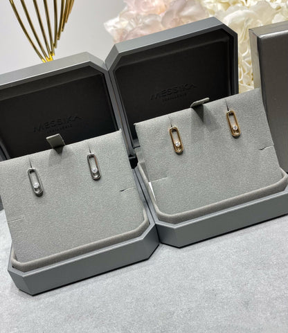 [Blue Tears Jewelry]MOVE UNO SMALL 1 DIAMOND EARRINGS