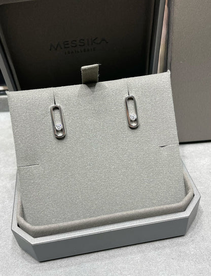 [Blue Tears Jewelry]MOVE UNO SMALL 1 DIAMOND EARRINGS