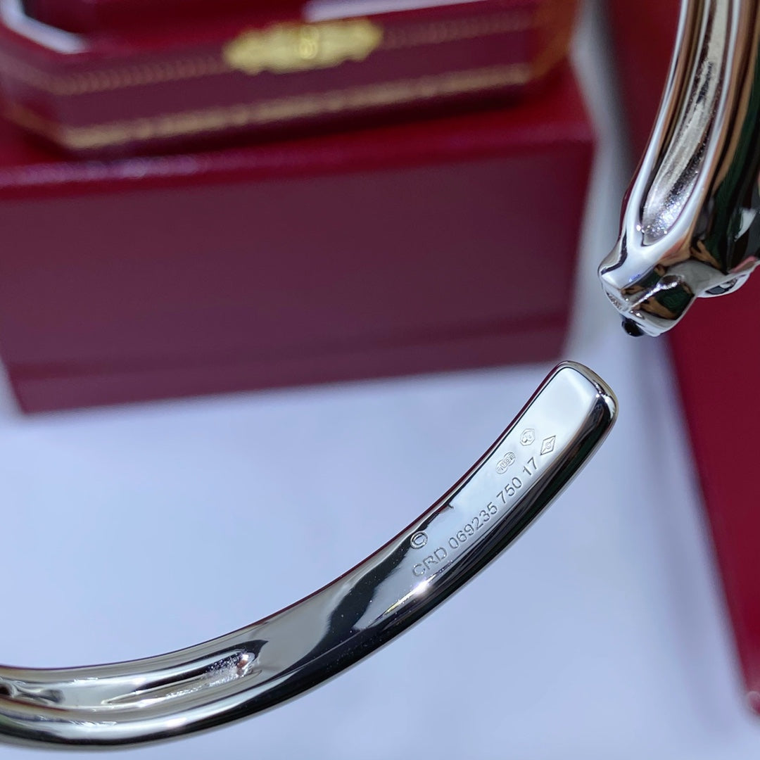 [BLUE TEARS]PANTHERE SILVER OPEN BRACELET
