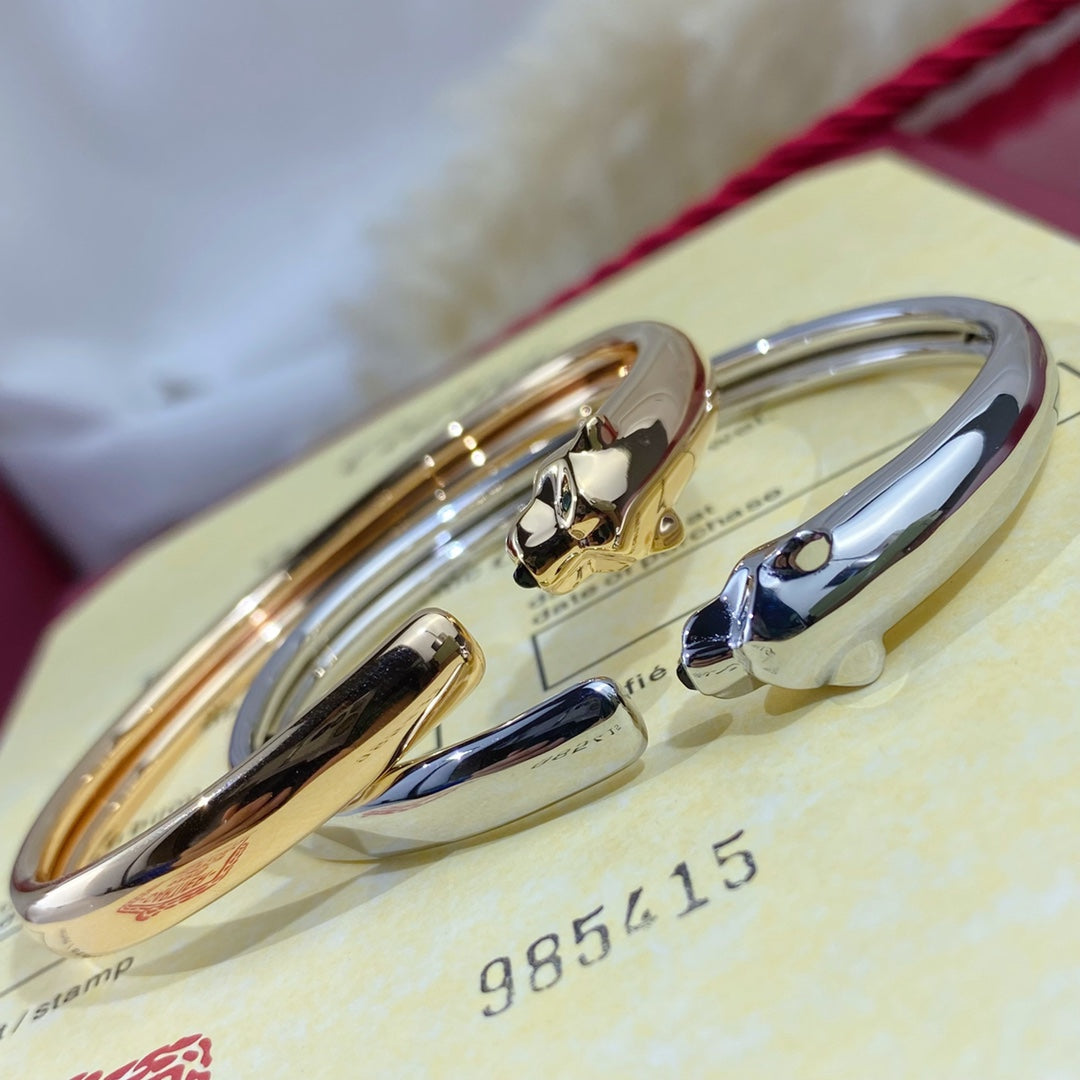 [BLUE TEARS]PANTHERE SILVER OPEN BRACELET