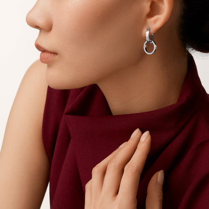 [Blue Tears Jewelry]LOVE 3.3MM DANGLE EARRINGS