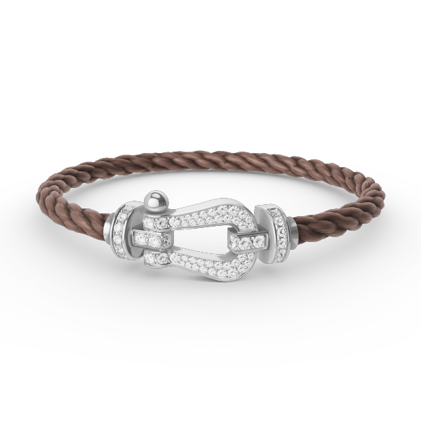 [BLUE TEARS]FORCE LARGE HORSESHOE FULL DIAMOND BRACELET SILVER