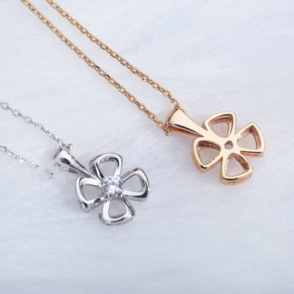 [BLUE TEARS]FIOREVER NECKLACE DIAMOND CENTER