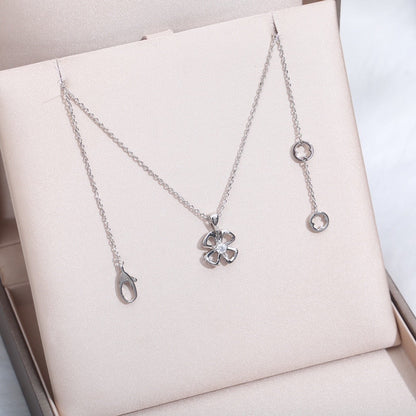 [BLUE TEARS]FIOREVER NECKLACE DIAMOND CENTER