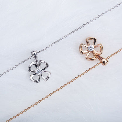 [BLUE TEARS]FIOREVER NECKLACE DIAMOND CENTER