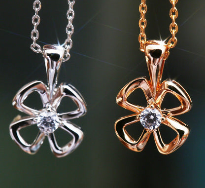 [BLUE TEARS]FIOREVER NECKLACE DIAMOND CENTER